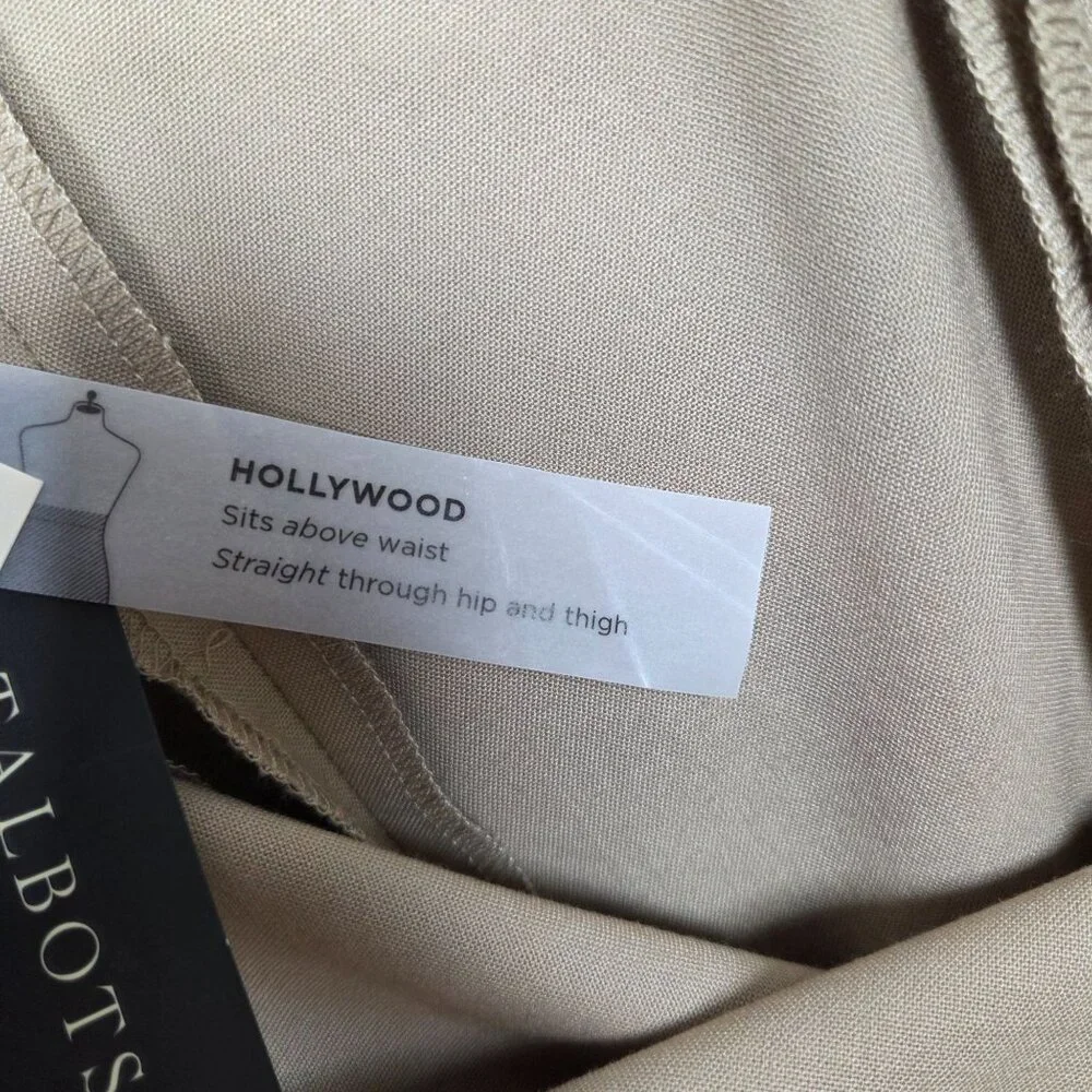 Talbots Hollywood Trouser Womens 14 Beige‎ Straight High Rise